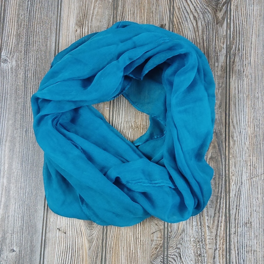 Teal Lightweight Infinity Scarf - image 1